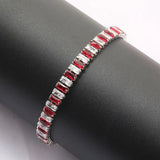 Colorful Square Zircon Chain Bracelets For Women