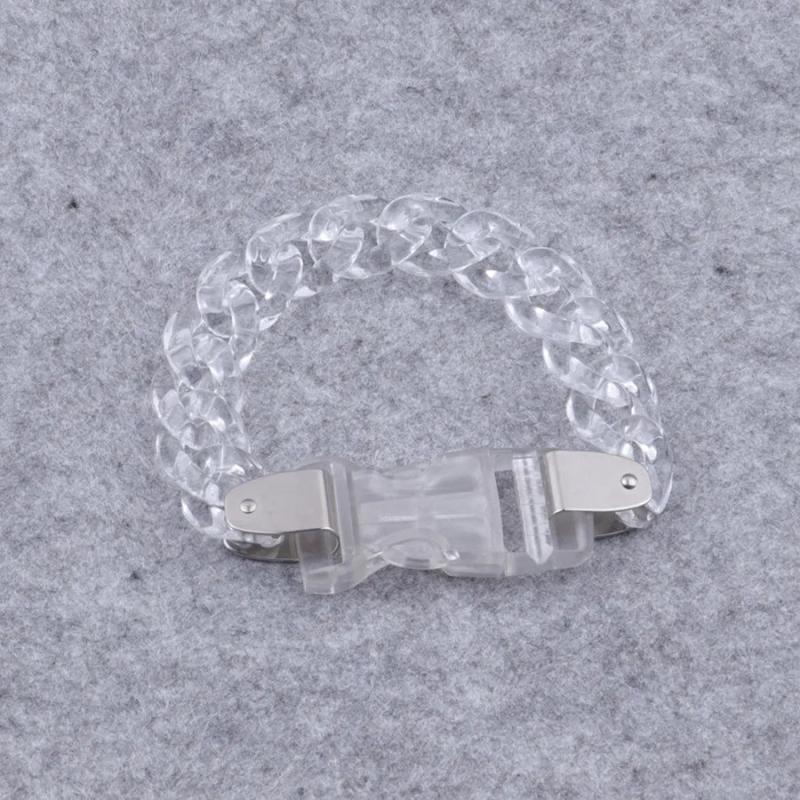 FishSheep2021 Colorful Acrylic Link Chain Buckle Bracelet Punk Chunky Bangle