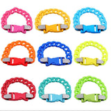 FishSheep2021 Colorful Acrylic Link Chain Buckle Bracelet Punk Chunky Bangle