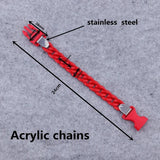 FishSheep2021 Colorful Acrylic Link Chain Buckle Bracelet Punk Chunky Bangle