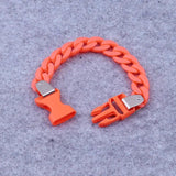 FishSheep2021 Colorful Acrylic Link Chain Buckle Bracelet Punk Chunky Bangle