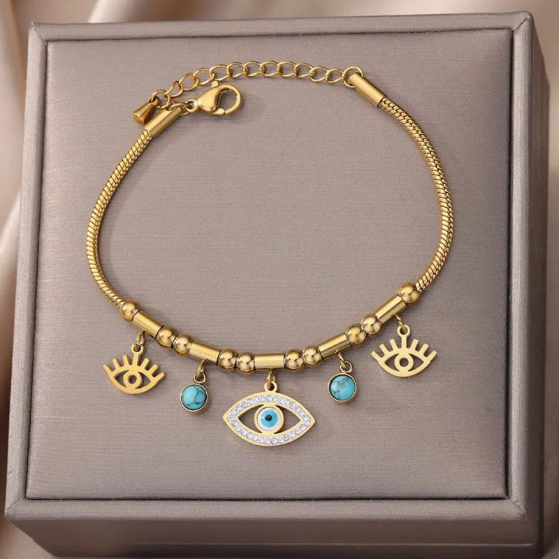 Vintage Star Double Layer Charm Bracelet for Women