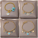 Vintage Star Double Layer Charm Bracelet for Women