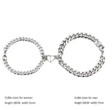 Heart Magnet Attraction Bracelet Set for Couples