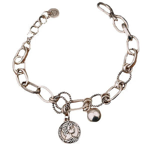 Mewanry Silver Bead Bracelet Vintage Punk Party Jewelry Women