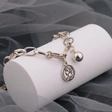 Mewanry Silver Bead Bracelet Vintage Punk Party Jewelry Women