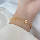 Classic High Titanium Steel Roman Zircon Bracelet for Women