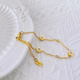 Classic High Titanium Steel Roman Zircon Bracelet for Women