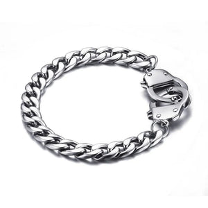 Men's Stainless Steel Handcuff Chain Bracelet