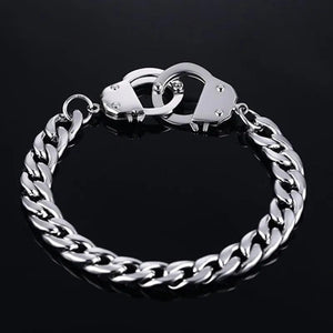 Men's Stainless Steel Handcuff Chain Bracelet