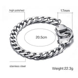 Men's Stainless Steel Handcuff Chain Bracelet