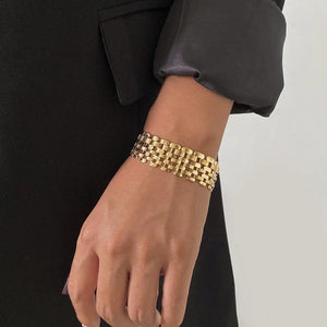 Geometric Hiphop Link Chain Bracelet Wrist Jewelry