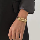 Geometric Hiphop Link Chain Bracelet Wrist Jewelry
