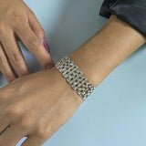 Geometric Hiphop Link Chain Bracelet Wrist Jewelry