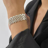 Geometric Hiphop Link Chain Bracelet Wrist Jewelry