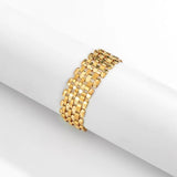 Geometric Hiphop Link Chain Bracelet Wrist Jewelry