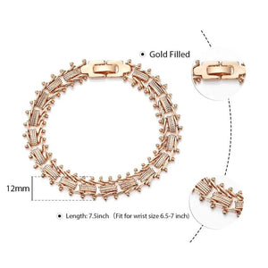 Rose Geometric Spicate Chain Strand Bracelet for Women Wedding