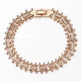 Rose Geometric Spicate Chain Strand Bracelet for Women Wedding