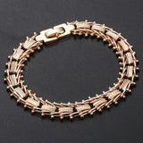 Rose Geometric Spicate Chain Strand Bracelet for Women Wedding