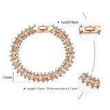 Rose Geometric Spicate Chain Strand Bracelet for Women Wedding