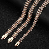 Rose Geometric Spicate Chain Strand Bracelet for Women Wedding