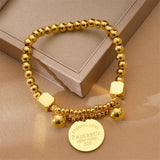 Vintage Titanium Steel Letter Bracelet for Women