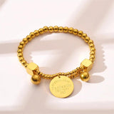 Vintage Titanium Steel Letter Bracelet for Women