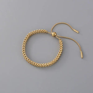 Women's Stainless Steel Weave Bracelet Adjustable Light Jewelry