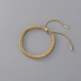 Women's Stainless Steel Weave Bracelet Adjustable Light Jewelry