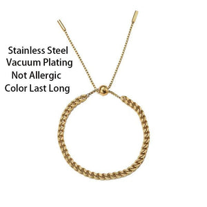 Women's Stainless Steel Weave Bracelet Adjustable Light Jewelry