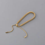 Women's Stainless Steel Weave Bracelet Adjustable Light Jewelry