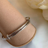Foxanry Minimalist Silver Couples Bracelet for Women