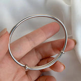Foxanry Minimalist Silver Couples Bracelet for Women