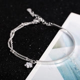 Pentagram Double-Layer Chain Zircon Bracelet For Women Jewelry