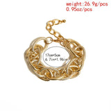 Boho Punk Heavy Metal Chain Bracelet Bangle Steampunk Indian Lock Bracelets