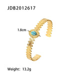 Stainless Steel Turquoise Crown Bracelet for Women