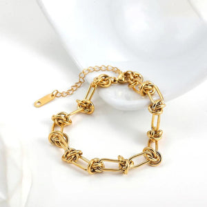 Stainless Steel Snake Chain Bracelet with Crystal Tennis Bracelets