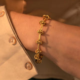 Stainless Steel Snake Chain Bracelet with Crystal Tennis Bracelets