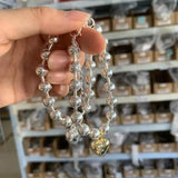 Silver Beads Chain Bracelet Heart Shape Women's Jewelry