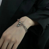 Silver Bear Pendant Bracelet for Women