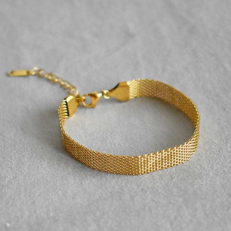 Stainless Steel Mesh Link Bracelet Hand Chain Jewelry
