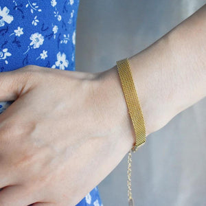 Stainless Steel Mesh Link Bracelet Hand Chain Jewelry