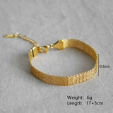 Stainless Steel Mesh Link Bracelet Hand Chain Jewelry