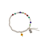 Crystal Beaded Bracelet Lucky Flower Stretch Bracelet