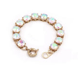 Pink Crystal Dot Bracelet Rhinestone Chain Link Bracelet
