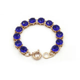 Pink Crystal Dot Bracelet Rhinestone Chain Link Bracelet