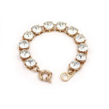 Pink Crystal Dot Bracelet Rhinestone Chain Link Bracelet