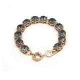 Pink Crystal Dot Bracelet Rhinestone Chain Link Bracelet