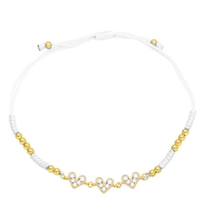 Sweet Love Heart Bracelets For Girls Rope Chain Bangles