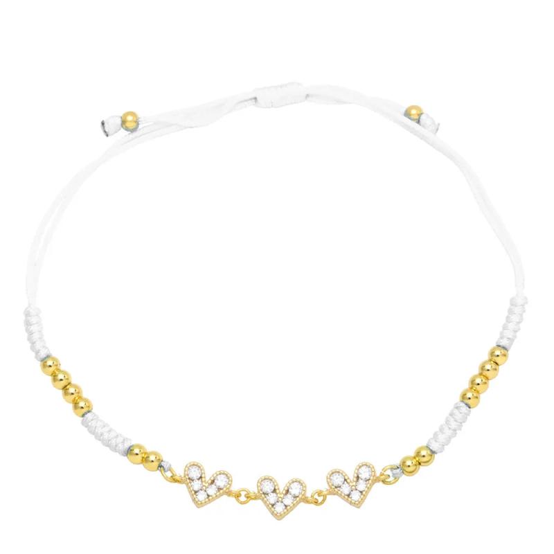 Sweet Love Heart Bracelets For Girls Rope Chain Bangles